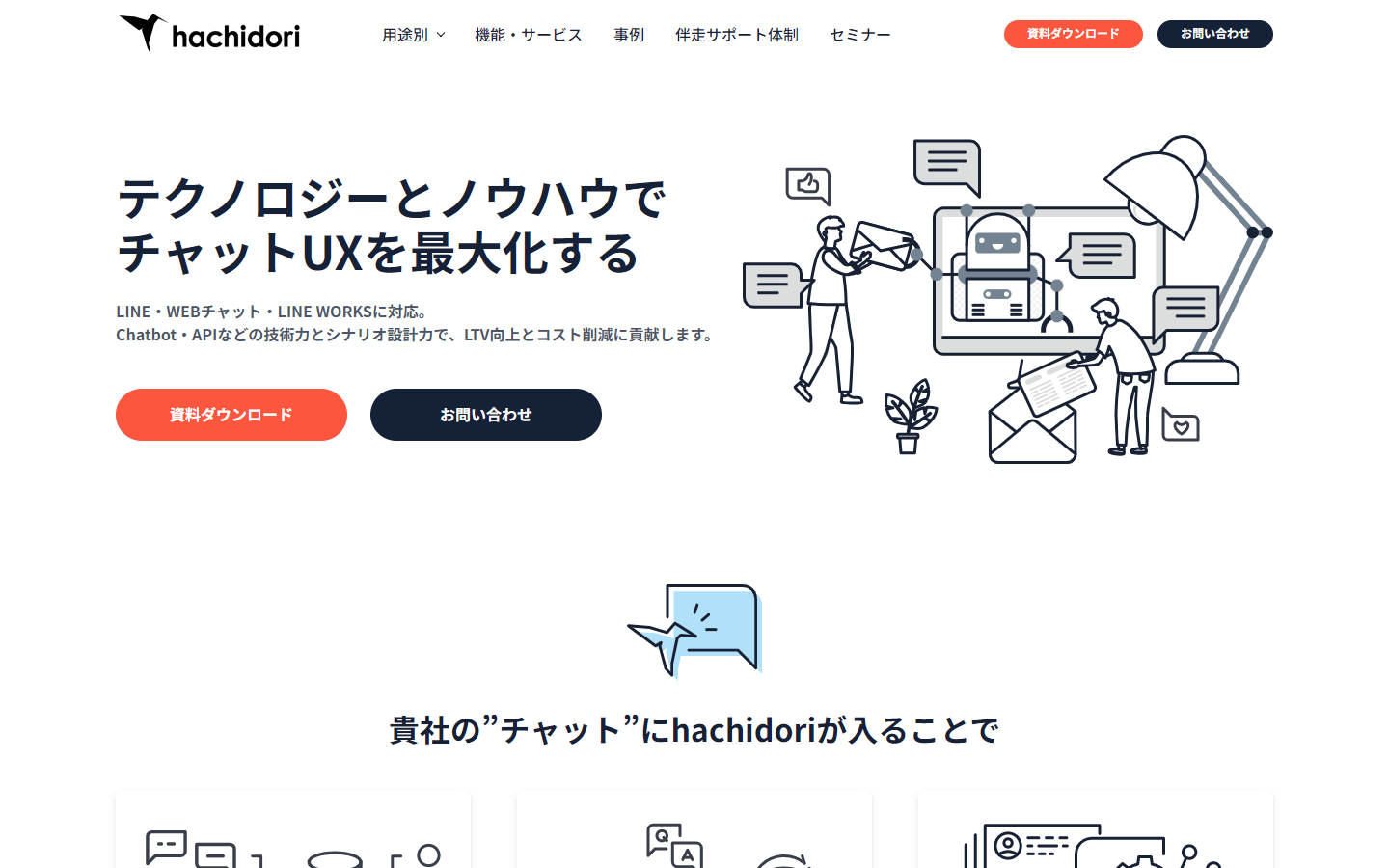 hachidori公式HPキャプチャ